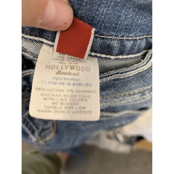 Stetson Hollywood Women's Size 0 Bootcut Jeans Regular Blue Distressed - Picture 8 of 10
